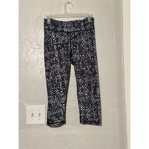 Women's Live Love Dream Size Med Workout Active Capri Pants Leggings Geometric